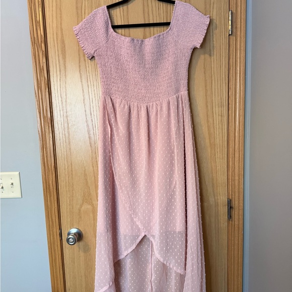 Pink Off-Shoulder Dress - Picture 2 of 3